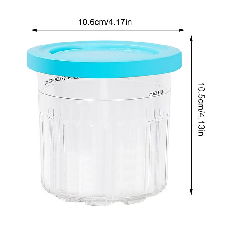 URRU Containers Replacement for Ninja Creami Pints and Lids - 4