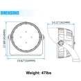 thumbnail image 6 of Chiuer 600W LED Stadium Light 5000K 100-277V 84000LM 0-10V Dimmable LED Flood Sports Lights, 6 of 7