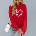 thumbnail image 5 of Valentine's Day Gifts for Women Heart Design Sweatshirt Cozy Pullover White L, 5 of 6
