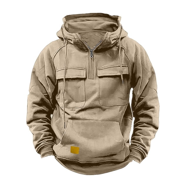 Blusa con capucha de manga larga para hombre, sudadera con cremallera de un cuarto, sudadera con capucha, sudadera con capucha para entrenamiento, gimnasio, deportes, correr, exteriores, chaquetas de