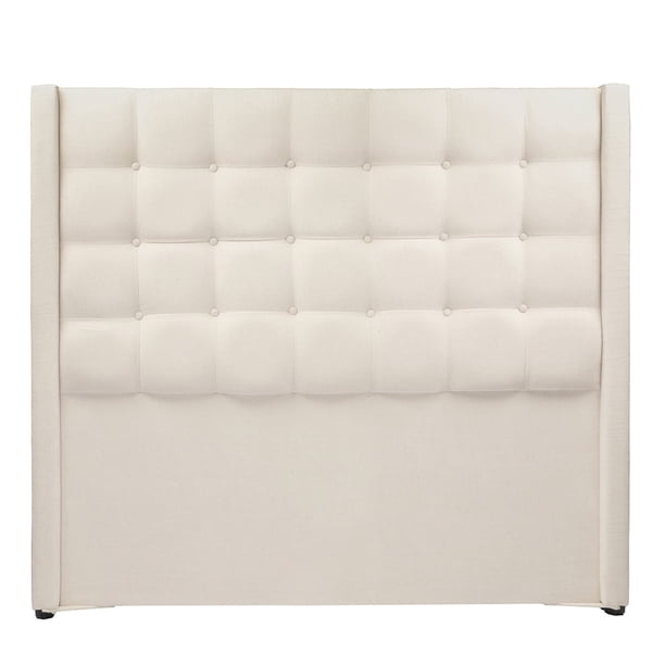 Cabecera Queen Size Trinity Bruks Gris Crema