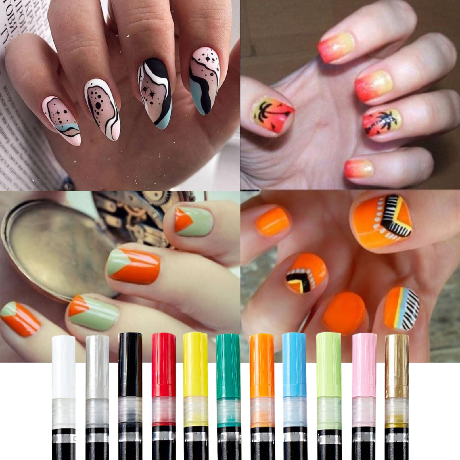 Profiles Backstage Nail Bottles Rhinestone Painting Pen Nail Stand for on with Nail Designs for Gel Nails Acrylic Divider for Nail Tech Nail Stencils And Stamper Brushes for Acrylic