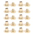 thumbnail image 4 of BrassKnurledFlatHeadRivets-10PackforBelts,Backpacks,Furniture(Gold), 4 of 5