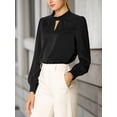 thumbnail image 2 of Dde San Patricio profesional Blusas de gade manlarcon cuello alto elegante pamujer  Negro XXL, 2 of 6