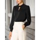 thumbnail image 2 of Dde San Patricio profesional Blusas de gade manlarcon cuello alto elegante pamujer  Negro XXL, 2 of 6