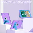 thumbnail image 6 of BMOUO Case for iPad 6th 5th Generation (9.7 inch, 2018/2017), Shockproof Protective iPad 9.7 Case with Built-in Stand/Pencil Holder for iPad 6th/5th Gen, Air 2, Purple+Blue, 6 of 7