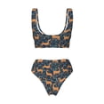 thumbnail image 6 of Rocae Reindeer for Bikini Set for Women Two Piece Sexy High Swimsuits Split Crossover Bikini Small, 6 of 9