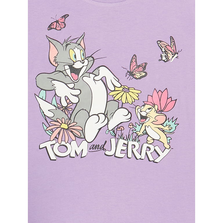 Tom & Jerry Girls\' Graphic T-Shirts, 3-Pack, Sizes 4-18 & Plus | T-Shirts
