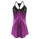 thumbnail image 1 of Gibobby Conjuntos de bragas de encaje Lencería de dos piezas para mujer, sexy con encaje floral, escote en V profundo, brasier inalámbrico y tanga exótico(Morado, XG), 1 of 4