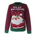 thumbnail image 1 of GPOECD Christmas Family Matching Sweaters Santa Design Knit Pullover Cozy Holiday Outfits For Parents And Children Red，XL, 1 of 9