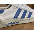 thumbnail image 3 of Vintage?? Adi - das Halfshells Made in Taiwan Sz 8 Men's Trainers White Blue Royal, 3 of 6