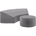 thumbnail image 1 of Bowery Hill 2 Piece Patio Vinyl Sectional Sofa Cover Set in Gray, 1 of 8