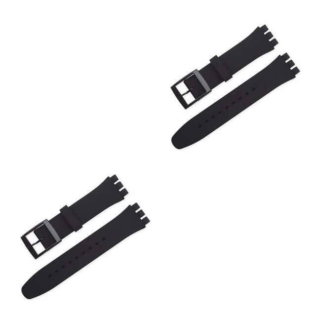 kurtrusly Silicone Watchband Adjustable Watch Accessories Wristband Easy Installment 2Set