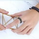 thumbnail image 4 of Anillo giratorio de acero inoxidable para la ansiedad Anillos antiestrés para aliviar el estrés Anillo de ansiedad Sol Luna Estrellas Promesa Tamaño del anillo de compromiso (Negro, 8#) Sincero necesidades diarias, 4 of 4