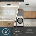 thumbnail image 3 of Granville Bronze Geometric Outdoor Flush Mount Ceiling Light Clear Glass, 3 of 11