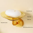 thumbnail image 5 of Nkmbld Petal-Shaped Soap Dish for Home Decoration, Household Wall Mounted Soap Rack Draining Tray for Bathroom Kitchen Sink Counter Top, 5 of 7