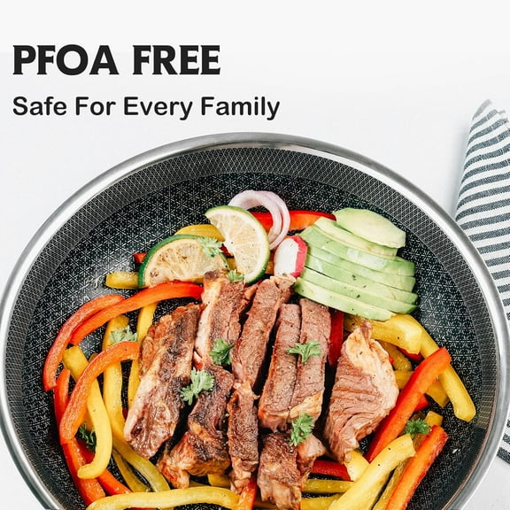 10 Inch Hybrid Non Stick Stainless Steel Frying Pan, Dishwasher Safe, Oven Broiler Safe, PFOA  Cookware