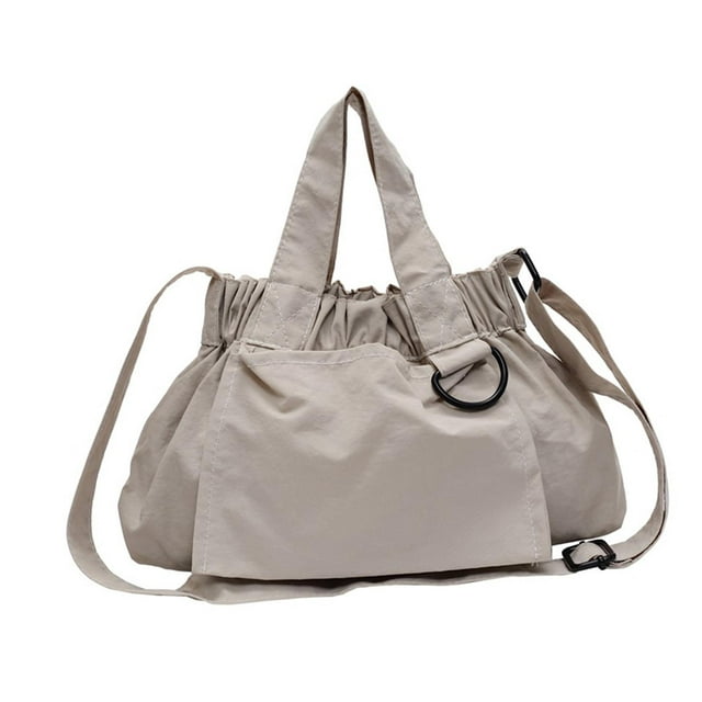 Bolso de hombro de gran capacidad, bandolera para desplazamientos, fiestas de cumpleaños, viajes, calle. blanco