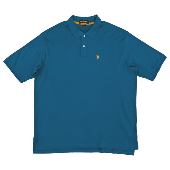 U.S. Polo Assn. Big & Tall Mens Blue Regular Fit Short Sleeve Polo Shirt 3XLT