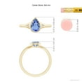 thumbnail image 5 of ANGARA Natural Bezel-Set Pear-Shaped 1.1 ct Tanzanite Ring with Diamonds in 14K Yellow Gold for Women (Size-8x6mm) | December Birthstone, Anniversary, Jewelry Gift for Women | Natural Tanzanite Ring, 5 of 9