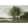 thumbnail image 3 of Jean-Baptiste-Camille Corot 24x17 Black Modern Framed Museum Art Print Titled - Arleux-Du-Nord, 3 of 5