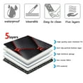 thumbnail image 5 of Tuqiang Universal Fit PU Leather Car Floor Mats Left Drive Floor Liner Automobile Rugs Cover Front And Rear Row Fit Suspension Pedal Model 5pcs Black and Red, 5 of 8