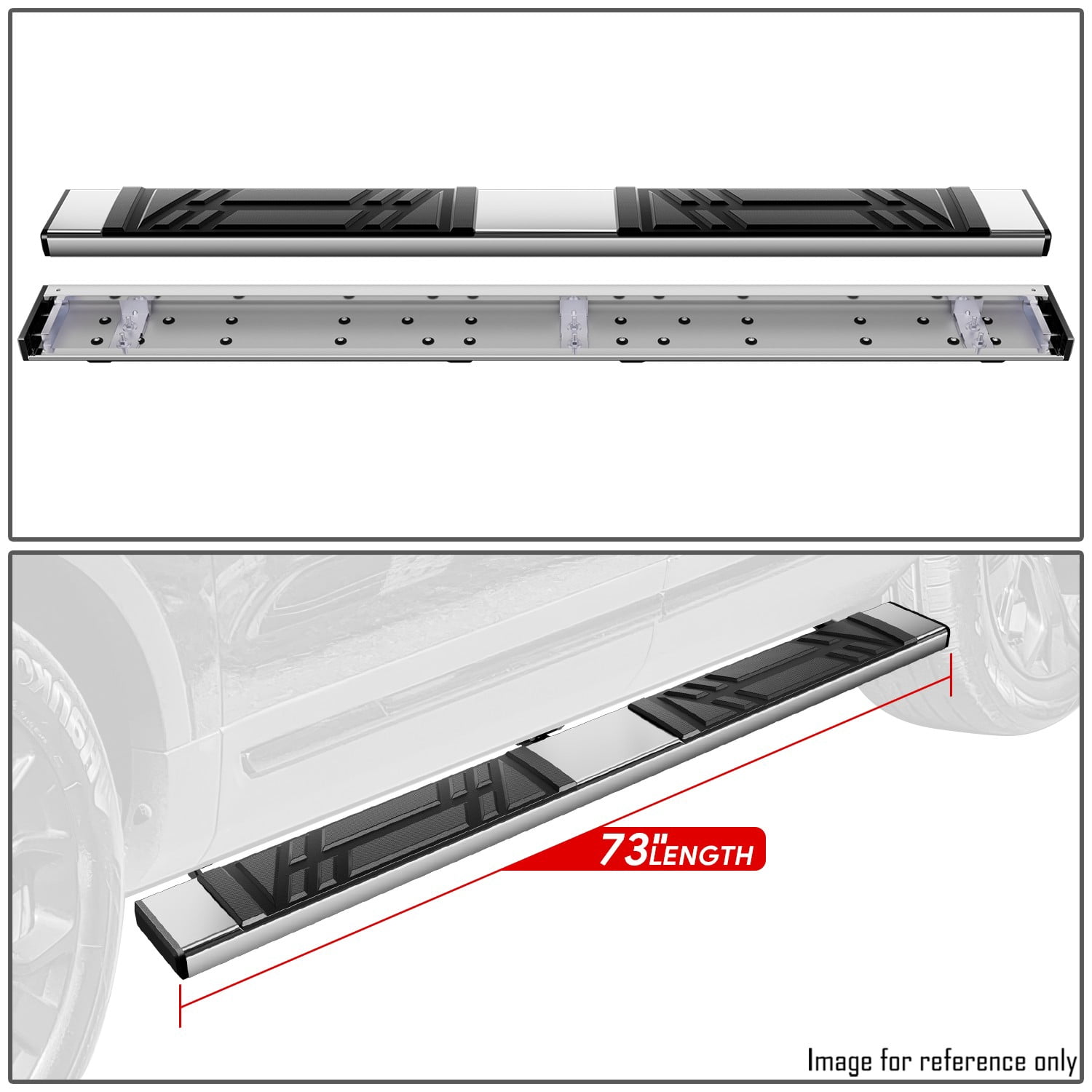 Nuvision for 11-19 Ford Explorer 6.5" W Premium Running Boards Side Step Pedal Nerf Bar