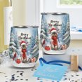 thumbnail image 4 of Merry Christmas Devon Rex Enjoys Catmas Winter Xmas Holiday 12oz Stainless Steel Wine Tumbler Insulated Cup with Lid Cat Lover Kitten Owner Gifts - 02022, 4 of 5