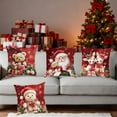 thumbnail image 6 of HaoXun 4 Pcs 3D Visual Pillow Covers - Christmas Decorative Sofa Throw Pillow Cases Linen Cushion Protectors 17.71x17.71 Inches for Holiday Home Bedroom Living Room Decor, 6 of 6