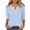 Light Blue, variant on CLOISE Womens Shirts Fall Fashion Striped Tees V Neck 3/4 Sleeve Tops Casual Colorblock Basic Shirts Flowy Outfits Green L