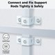 thumbnail image 2 of Soportes de conector de puntal en forma de U de 5 orificios, aptos para perno de 1/2", 6 accesorios de varilla de soporte de acero con superficie electrogalvanizada, 2 of 5