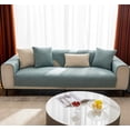 thumbnail image 3 of Nvzi Rustic Linen Textured Sectional Couch Covers Sofa Slipcover for Furniture Protector-27.5*27.5inch,Green, 3 of 5