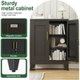 thumbnail image 5 of Black Metal Storage Cabinet, 36" Tall Locking Storage Cabinet with 2 Adjustable Shelves, Steel Locker Organizer, for Office, Home, School, 5 of 8