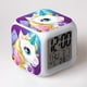 thumbnail image 1 of Boys Girls Alarm Clock, Unicorn Night Light Kids Wake Up Clock with 4 Sides Unicorn Pattern 7 LED, 1 of 4