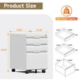 Coolsun 3 Drawer Mobile File Under Desk Storage with