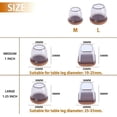 thumbnail image 2 of ONEON 24 Pack Chair Leg Floor Protector,Rubber Furniture Sliders,Chair Sliders Floor Protectorfor Hardwood Floors,Felt Pad Bottom 360°Wrapped Thickening Silicone Furniture Legs Caps (Round, L), 2 of 7