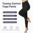 thumbnail image 4 of Hipuroga Thick High Waisted Yoga Pants for Women with Pockets Tummy Control Leggings for Athletic Workout Running Black M, 4 of 6