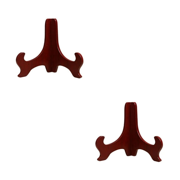 Masteelf 2pcs 10 Inch Plate Display Stand Wooden Easel Display Photo Holder Stand for Displaying Picture Books Decorative Plates Tablets