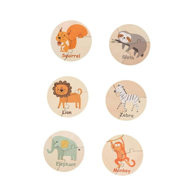 Rompecabezas Montessori ños Hugo 6 uds juguete de actividades de aprendizaje bloques de rompecabezas