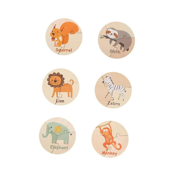 Rompecabezas de Madera Perfecl 6 Piezas para Niños Pequeños Juguete Sensorial