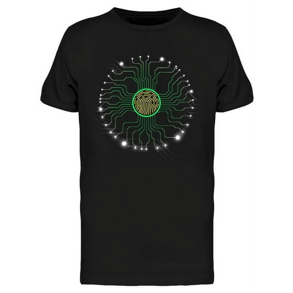 Abstract Neon Circuit Board T-Shirt Men -Image by Shutterstock, Male x-Large