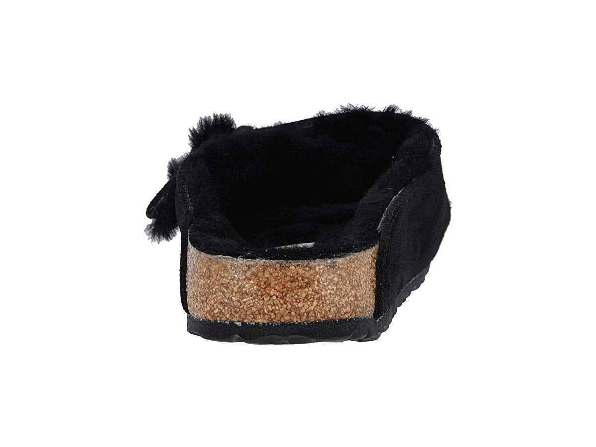 Birkenstock Arosa Shearling Black/Black Suede/Shearling