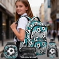 thumbnail image 2 of Yspwyqan Splash Soccer Ball Backpack Set Kids Boys, 4 Piece Backpack Lunchbox with Pencil Case, 17 Inch Lightweight Padded Straps Bookbag Multi-Pocket for Elementary School, 2 of 7