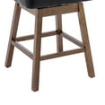 thumbnail image 7 of Swivel Counter Height Bar Stools Set of 2 with Footrest and Backrest, Retro PU Leather Upholstered Bar Chair, Comfortable Dining Chair with 250LBS Weight Capacity for Kitchen, Club, Restaurant, Black, 7 of 7