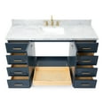 thumbnail image 6 of Ariel Taylor 61 In. Rectangle Sink Vanity With Carrara White Marble Countertop In Midnight Blue, 6 of 10