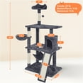 thumbnail image 2 of Yaheetech 63''H Cat Tree Cat Tree Condo with Scratching Post, Dark Gray, 2 of 7