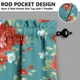 thumbnail image 3 of 2 Panels Kitchen Window Curtains with Rod Pocket over Sink Pioneer Colorful Floral Small Window Treatment Cafe Short Curtains for Bathroom Tier Drapes 27.5x36inch, 3 of 4