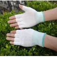 thumbnail image 1 of Guantes de conducción finos de nailon para protección laboral, de dos dedos y medio dedo, de color negro puro, para hombres y mujeres, 1 of 6