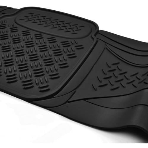 BDK Super Duty Rubber Floor Mats for Car SUV and Van 3 Rows with Cargo Mat, All  Weather, Heavy Duty, 3 Colors 