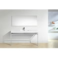 thumbnail image 3 of KubeBath Haus 60" Single Sink Stainless Steel Console w/ White Acrylic Sink - Chrome, 3 of 5